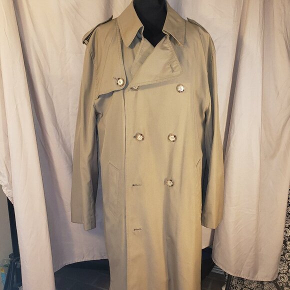 Woodmere Tan Trench Coat Size 46 REG